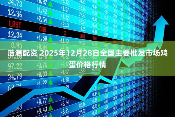 浩源配资 2025年12月28日全国主要批发市场鸡蛋价格行情