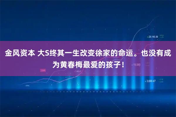 金风资本 大S终其一生改变徐家的命运。也没有成为黄春梅最爱的孩子！